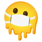 melting face + face with medical mask