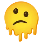 melting face + slightly frowning face