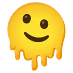 melting face + slightly smiling face