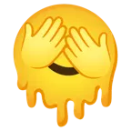 melting face + see-no-evil monkey