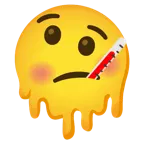 melting face + face with thermometer