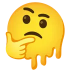 melting face + thinking face