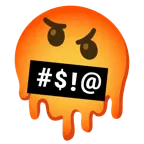 melting face + face with symbols on mouth