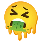 melting face + face vomiting