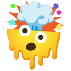 melting face + exploding head
