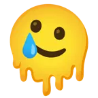 melting face + smiling face with tear