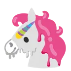 melting face + unicorn
