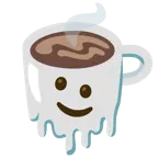 melting face + hot beverage