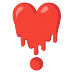 melting face + heart exclamation