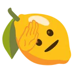 faccina che fa il saluto + limone