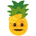 faccina che fa il saluto + ananas