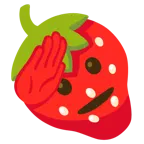 faccina che fa il saluto + fragola