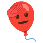 faccina che fa il saluto + palloncino