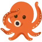faccina che fa il saluto + polpo
