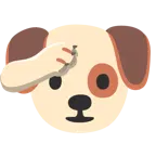 faccina che fa il saluto + muso di cane