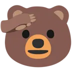 faccina che fa il saluto + orso