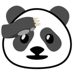 faccina che fa il saluto + panda