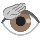 faccina che fa il saluto + occhio