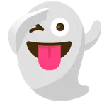 faccina che fa il saluto + fantasma