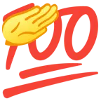 faccina che fa il saluto + 100 punti