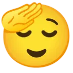 faccina che fa il saluto + faccina sollevata