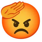 faccina che fa il saluto + faccina accigliata
