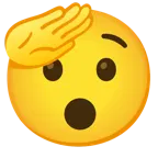 faccina che fa il saluto + faccina sorpresa