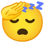 faccina che fa il saluto + faccina che dorme