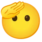 faccina che fa il saluto + faccina senza bocca