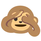 faccina che fa il saluto + non vedo