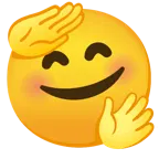 faccina che fa il saluto + faccina che abbraccia