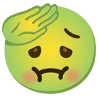 faccina che fa il saluto + faccina nauseata