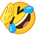 faccina che fa il saluto + ridere a crepapelle