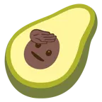 faccina che fa il saluto + avocado