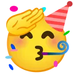 faccina che fa il saluto + faccina che festeggia
