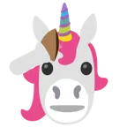 faccina che fa il saluto + unicorno