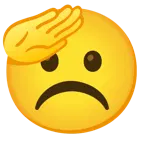 faccina che fa il saluto + faccina imbronciata