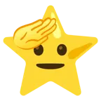 faccina che fa il saluto + stella