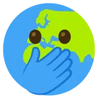 faccina con occhi aperti e mano sulla bocca + Europa e Africa
