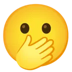 faccina con occhi aperti e mano sulla bocca + faccina che bacia