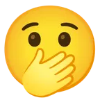 faccina con occhi aperti e mano sulla bocca + faccina che bacia con occhi chiusi