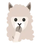 faccina con occhi aperti e mano sulla bocca + lama