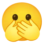 face with open eyes and hand over mouth + face with open eyes and hand over mouth