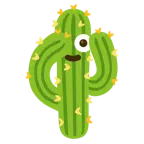 faccina che sbircia tra le dita + cactus