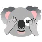 faccina che sbircia tra le dita + koala