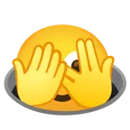 faccina che sbircia tra le dita + buco