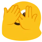 faccina che sbircia tra le dita + bacchetta magica
