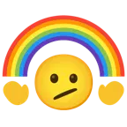 faccina perplessa + arcobaleno
