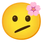 faccina perplessa + fiore di ciliegio