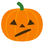 faccina perplessa + zucca di Halloween